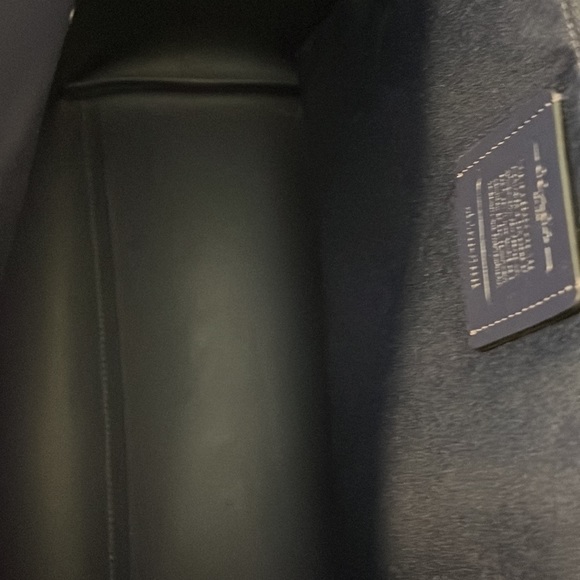 Coach Town Tote Metallic Cadet Blue Pebbled Leather New NWOT - Picture 6 of 6